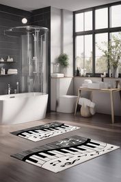 Mijölnir Juego de 2 alfombrillas de baño CT-5367 Multicolor